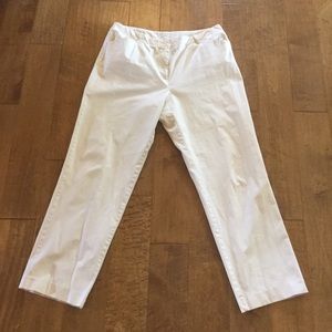 J.Jill Cotton Stretch Cream Pants Size 16